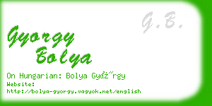 gyorgy bolya business card